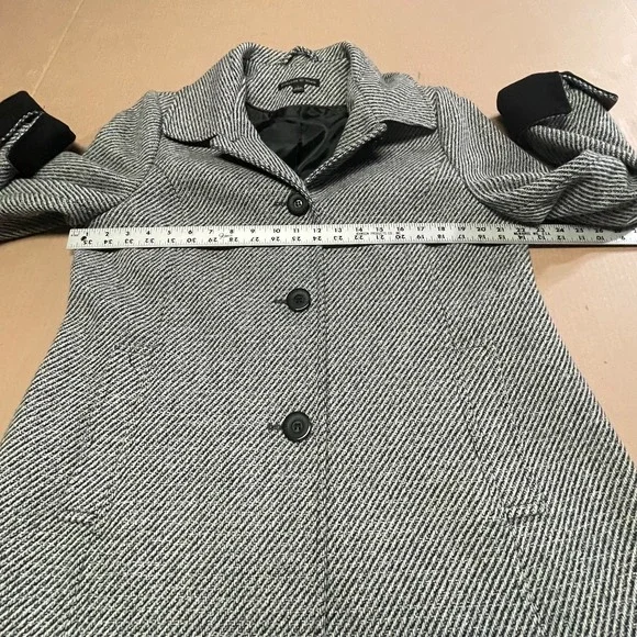 Vintage Preston & York Women's Size Large Plaid‎ Wool Blend Tweed Coat - Picture 9 of 16